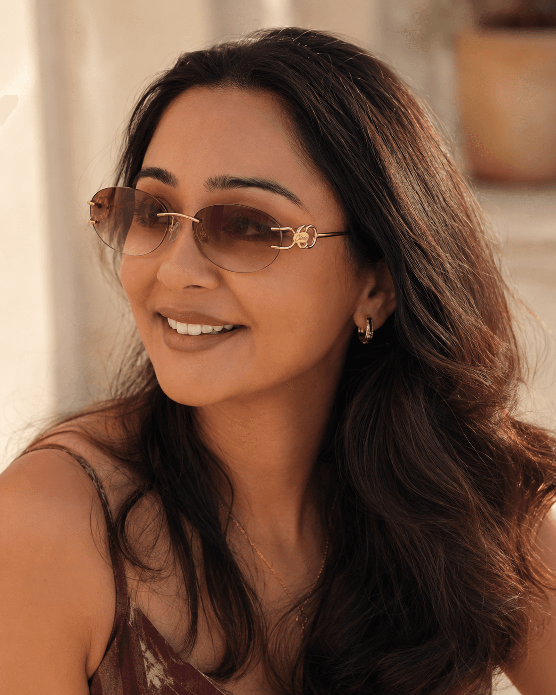 Alyssa Mehta wearing Celeste eyewear